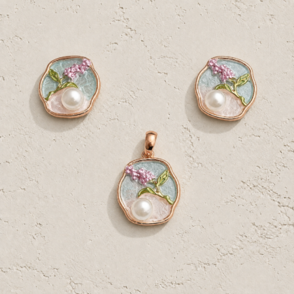 Lilac Dream Pearl Medallion Set