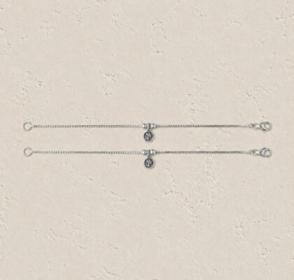 Dainty Chain Anklet with Cubic Zirconia Charm