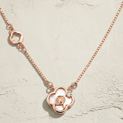 Rose Gold Midnight Aura Necklace