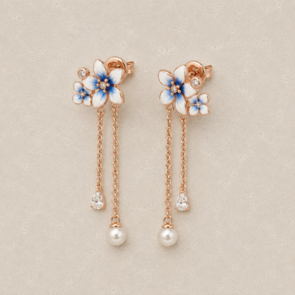 Aura Bloom Drop Earrings
