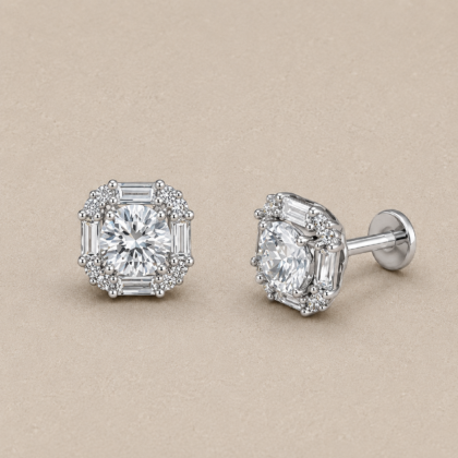 Cubic Radiant Halo Studs