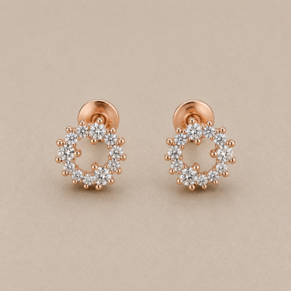 Aura Heart Pavé Studs